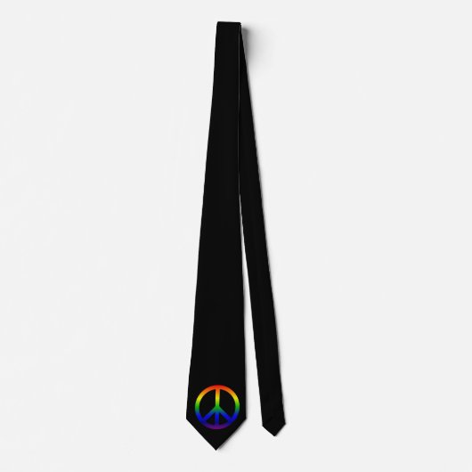 Rainbow Peace Symbol Krawatte (Vorderseite)