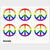 Rainbow Peace Symbol Sticker (Blatt)