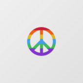 Rainbow Peace Symbol Symbol Symbol Symbol Symbol G Fensteraufkleber (Blatt)
