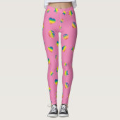 Rainbow Peace und Liebe Leggings (Vorderseite)