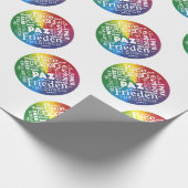 Rainbow Peace Wrapping Paper Geschenkpapier (Ecke)