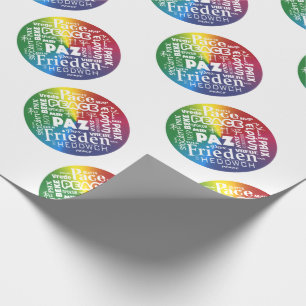 Rainbow Peace Wrapping Paper Geschenkpapier