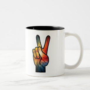 Rainbow Peace Zweifarbige Tasse