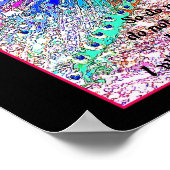 Rainbow Peacock Art Isaiah 41:10 Print Poster (Ecke)