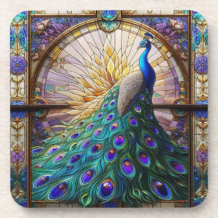 Rainbow Peacock Beverage Coaster Set Getränkeuntersetzer