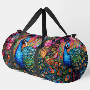 Rainbow Peacock Large Duffel Bag Duffle Bag