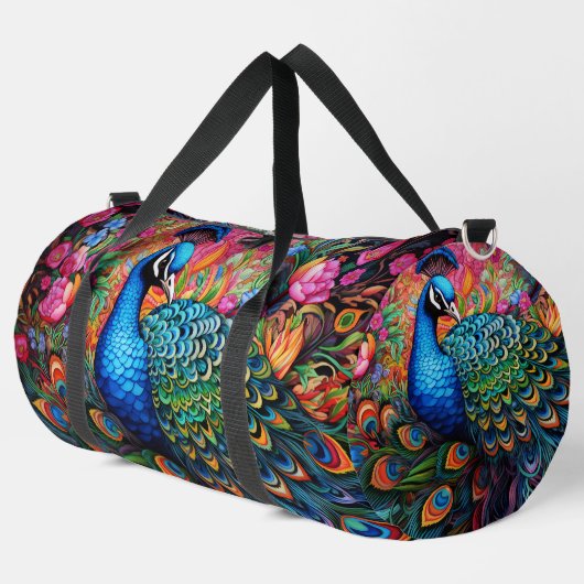 Rainbow Peacock Large Duffel Bag Duffle Bag (Linke Ecke)