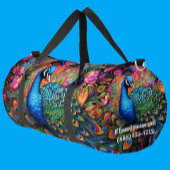 Rainbow Peacock Large Duffel Bag Duffle Bag