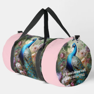 Rainbow Peacock Large Duffel Bag Duffle Bag