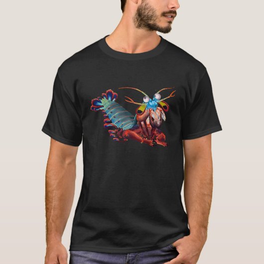 Rainbow Peacock Mantis Shrimp Science under Water T-Shirt (Vorderseite)