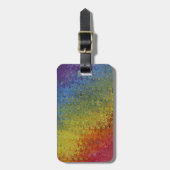 Rainbow Peacock Marble Gepäckanhänger (Vorderseite vertikal)