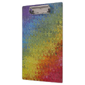 Rainbow Peacock Marble Klemmbrett (Links)