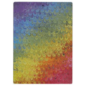 Rainbow Peacock Marble Klemmbrett (Rückseite)