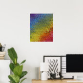 Rainbow Peacock Marble Poster (Heimbüro)