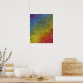 Rainbow Peacock Marble Poster (Küche)