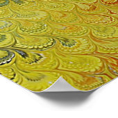 Rainbow Peacock Marble Poster (Ecke)