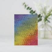 Rainbow Peacock Painted Marmor Paper Postkarte (Stehend Vorderseite)