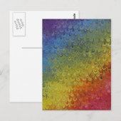 Rainbow Peacock Painted Marmor Paper Postkarte (Vorne/Hinten)