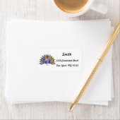 Rainbow Peacock Rücksendeadresse Adressaufkleber (Insitu)