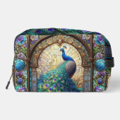 Rainbow Peacock Toilettenartikel Beutel Dopp Kit (Rückseite)