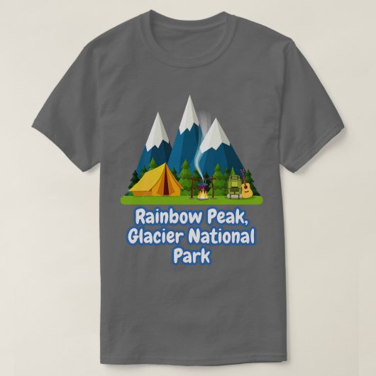 Rainbow Peak Glacier Nationalpark T-Shirt (Design vorne)