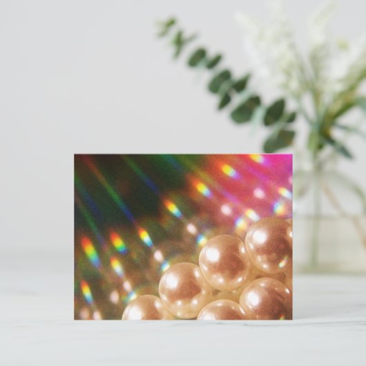 Rainbow Pearls Postkarte (Stehend Vorderseite)