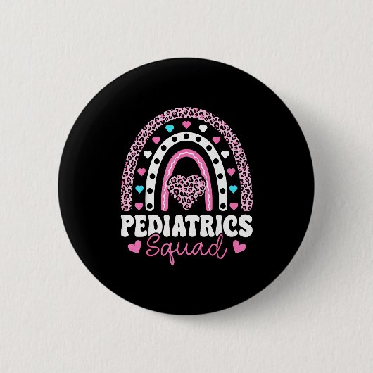 Rainbow Pediatrics Squad - Valentine's Day Pediatr Button (Vorderseite)