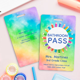 Rainbow Pencies Classroom Bad Abzeichen Ausweis