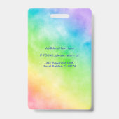 Rainbow Pencies Classroom Hall Pass Abzeichen Ausweis (Rückseite)