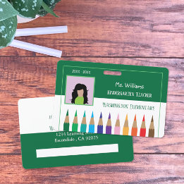 Rainbow Pencies Kindergarten Lehrer Grünes Abzeich Ausweis