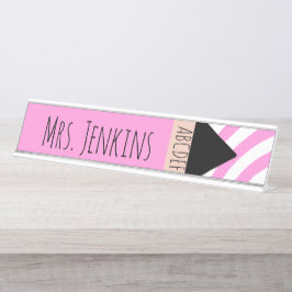 Rainbow Pencil Kindergarten Lehrer Schreibtischnamensplakette