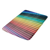 Rainbow Pencil Set - Vibrant Artist's Collection Badematte (Schrägansicht)