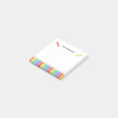 Rainbow Pencil Teacher Crayons Post-it Klebezettel (angewinkelt)