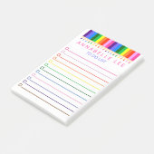 Rainbow Pencil zu führen, um personalisieren Post-it Klebezettel (angewinkelt)