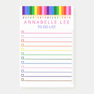 Rainbow Pencil zu führen, um personalisieren Post-it Klebezettel