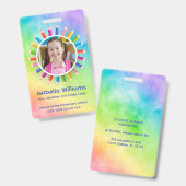 Rainbow Pencils Foto Student ID Abzeichen Ausweis (Vorder- & Rückseite)