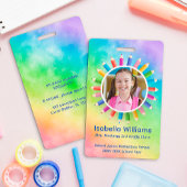 Rainbow Pencils Foto Student ID Abzeichen Ausweis