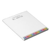 Rainbow Pencils Kindergarten Lehrer Notizblock (angewinkelt)