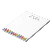 Rainbow Pencils Kindergarten Lehrer Notizblock (Rotiert)