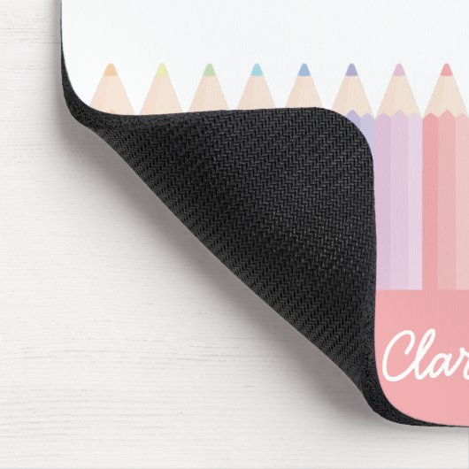 Rainbow Pencils Personalisiert Teacher Mousepad (Ecke)