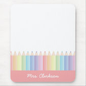 Rainbow Pencils Personalisiert Teacher Mousepad (Vorne)