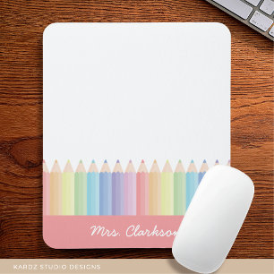 Rainbow Pencils Personalisiert Teacher Mousepad