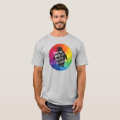 Rainbow Penguin - Erwachsener Regular Fit, Grau T-Shirt (Vorne ganz)