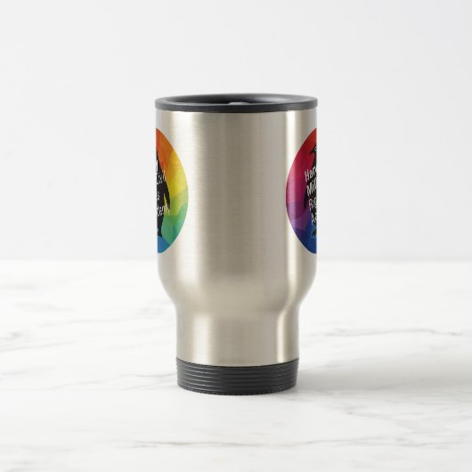 Rainbow Penguin Stainless Steel Travel Mug Reisebecher (Mittel)