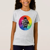 Rainbow Penguin T - Shirt - Kindergröße, dünne Fau (Vorderseite)