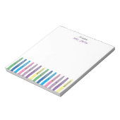 Rainbow Pens Personalisiert Teacher Notepad Notizblock (Rotiert)