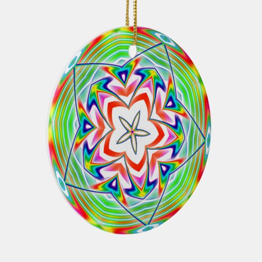 Rainbow Penta Design Keramik Ornament (Rechts)