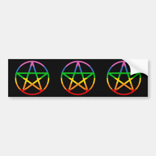 Rainbow Pentagramm Autoaufkleber