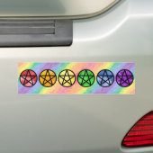 Rainbow Pentagramm Autoaufkleber (Auf Auto)