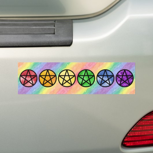 Rainbow Pentagramm Autoaufkleber (Auf Auto)